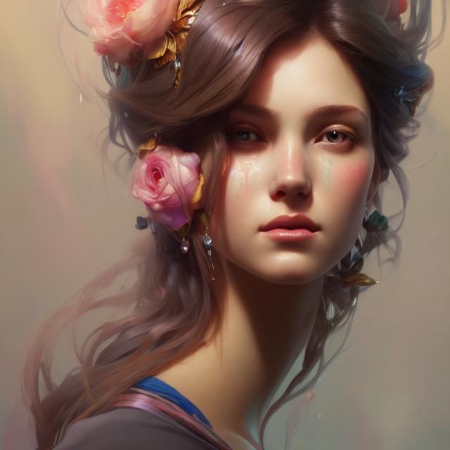 Beautiful Princess Portrait in Hyperdetailed Style