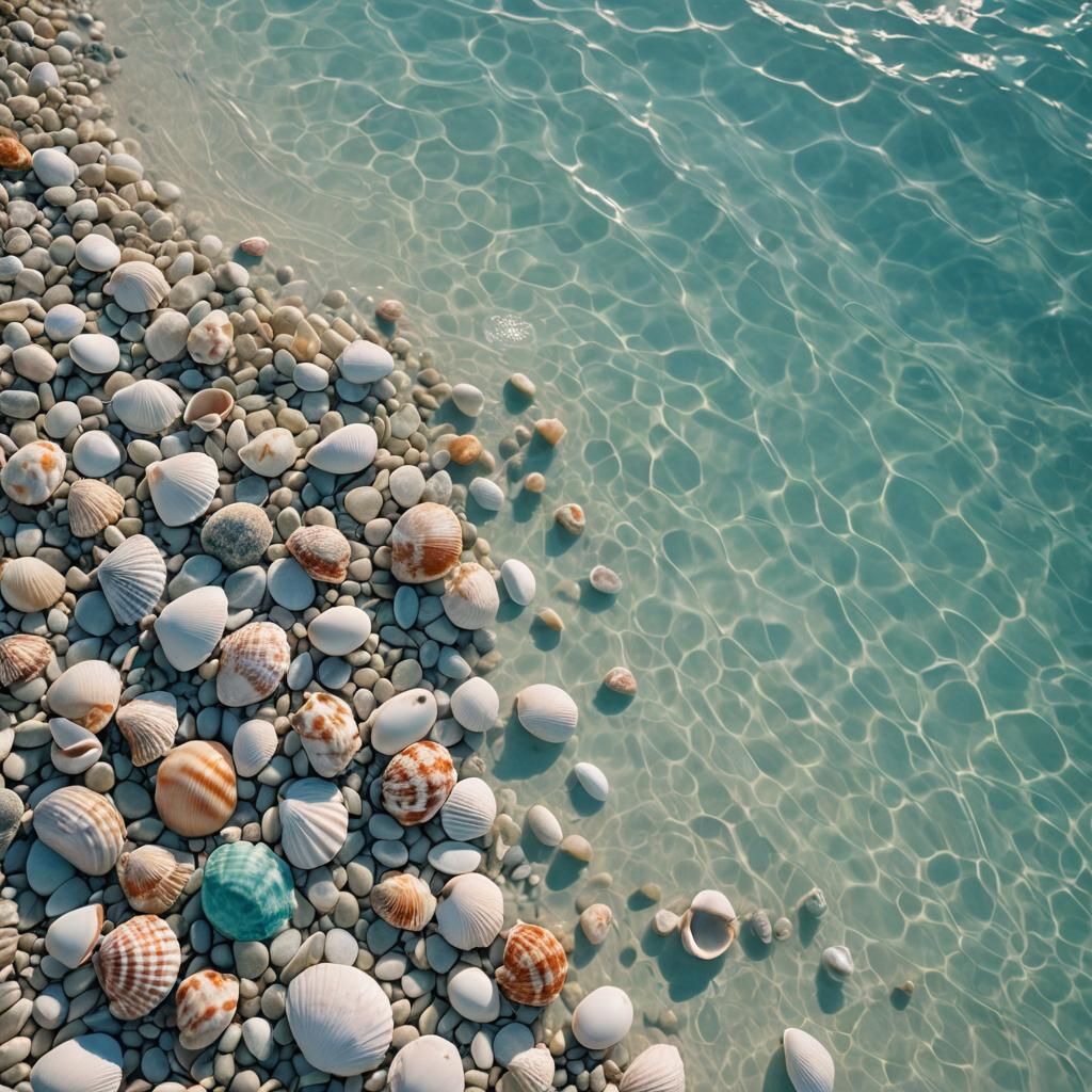 Sunset Rock in Turquoise Water: Cinematic Beach Scene