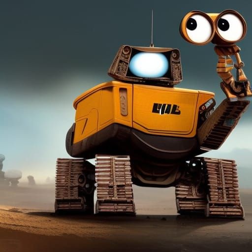 Detailed Digital Painting of Wall-E