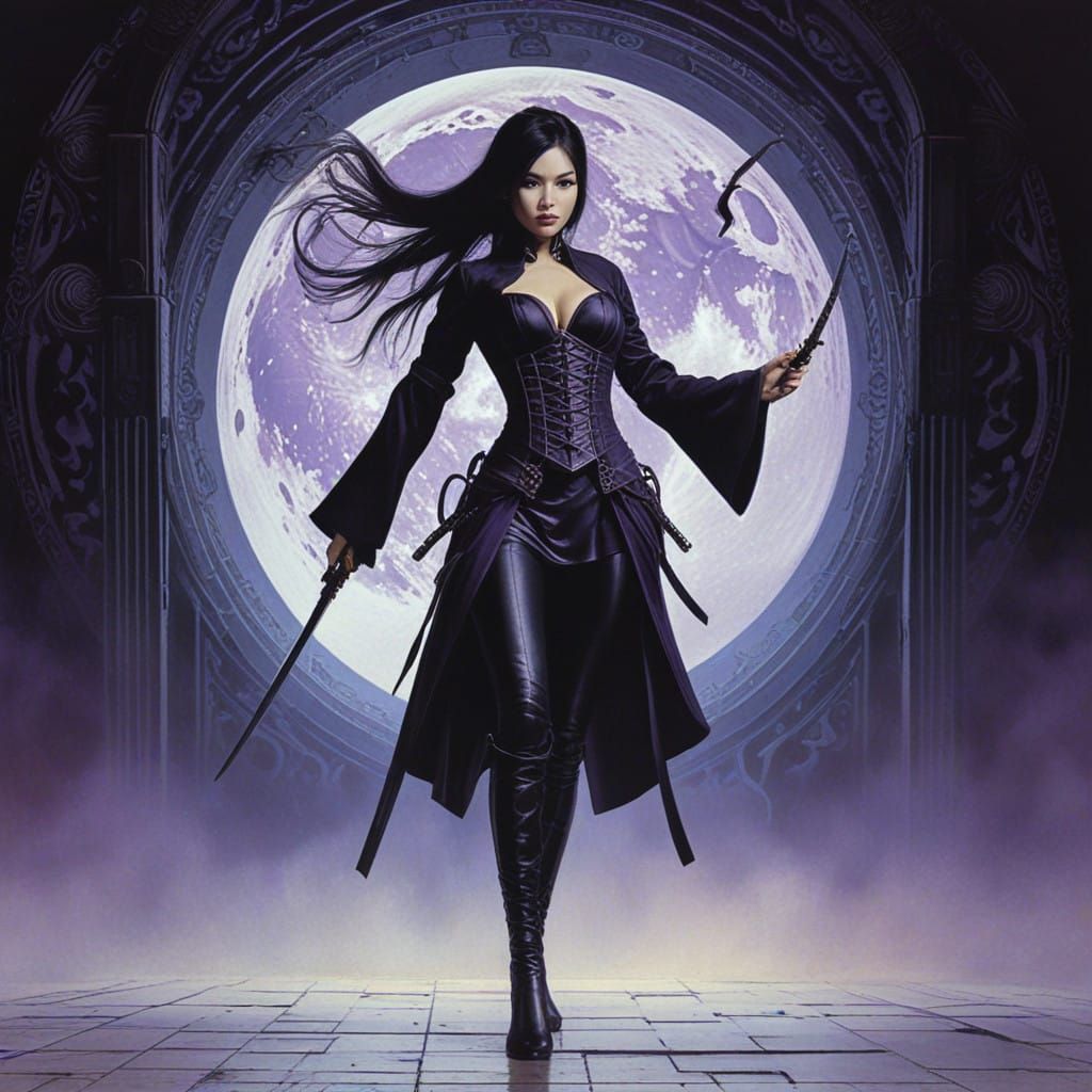 Ethereal Ninja in Velvet and Space