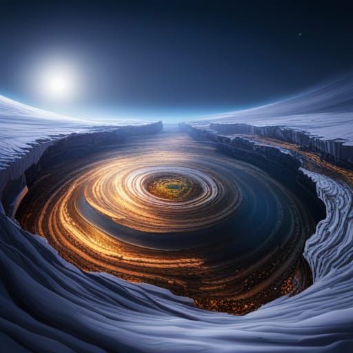 Green Planet Encased in Fire and Water