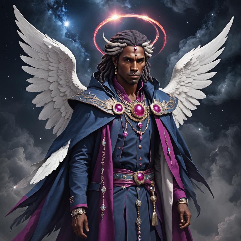 Lelahel, Guardian Angel of Aries, in Digital Art