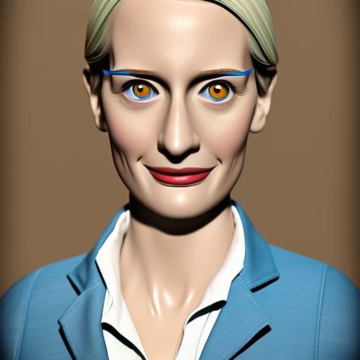 Alice Weidel as 3D Pixar Concept Art