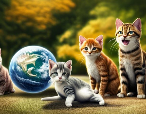 Cats and Kittens Movie Poster in Retro Style