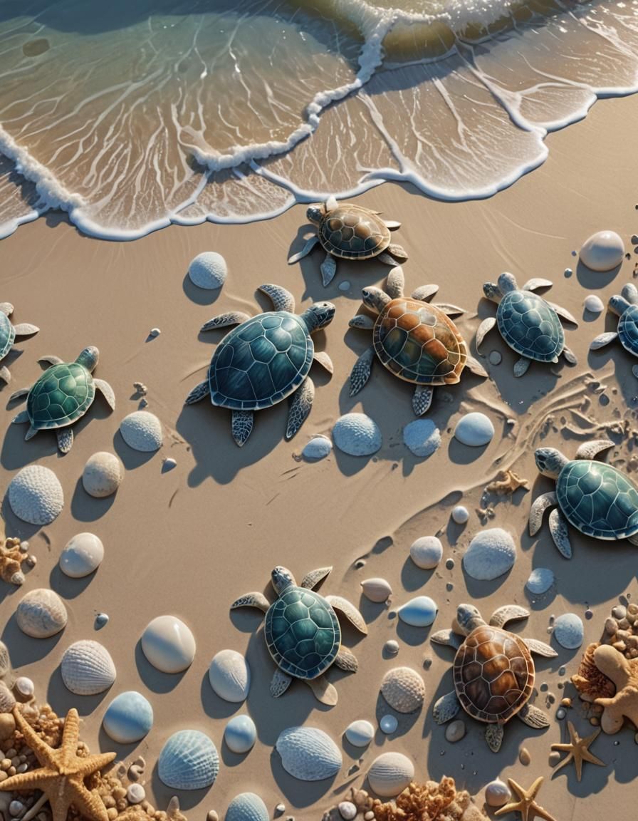 Baby Sea Turtles Journey to the Sea
