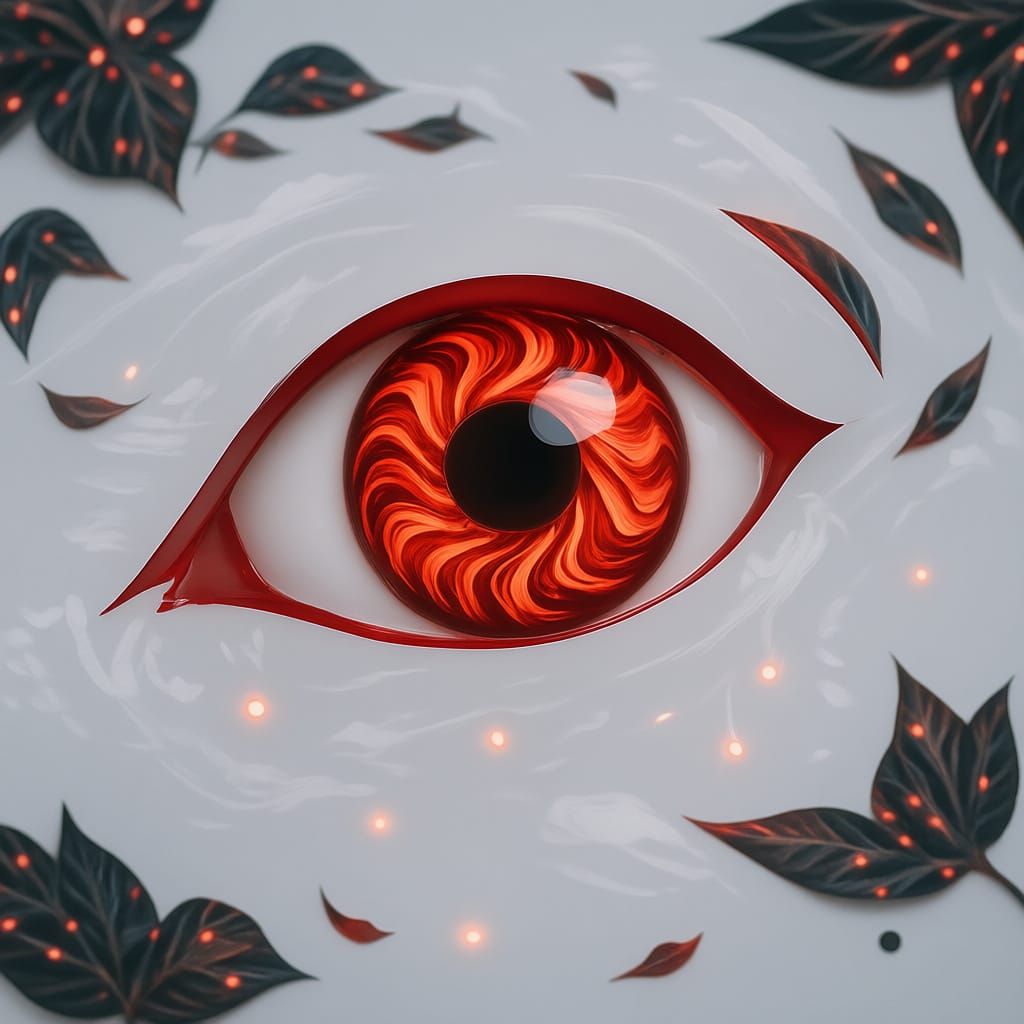 Vibrant Snake Mangekyo Sharingan in 3D Anime Style