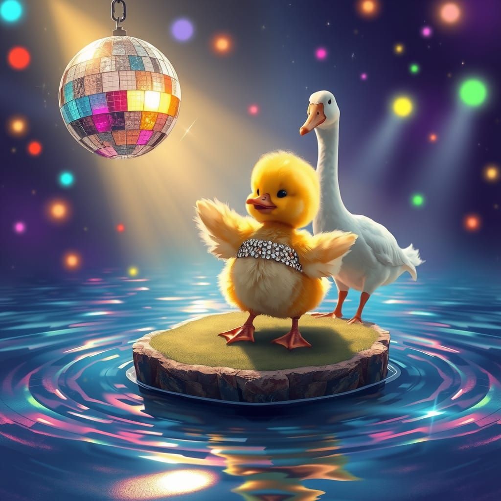 Sparkly Duckling Disco on Tiny Island