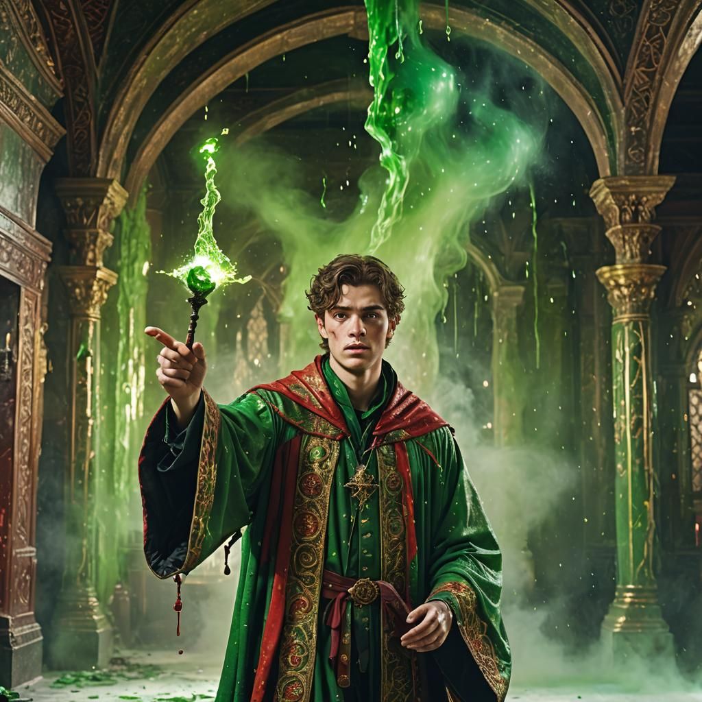 Wizard Fails at Magic, Slime Everywhere