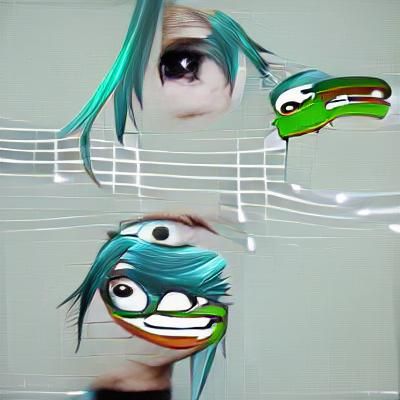 Disturbing Image of Hatsune Miku and Pepe