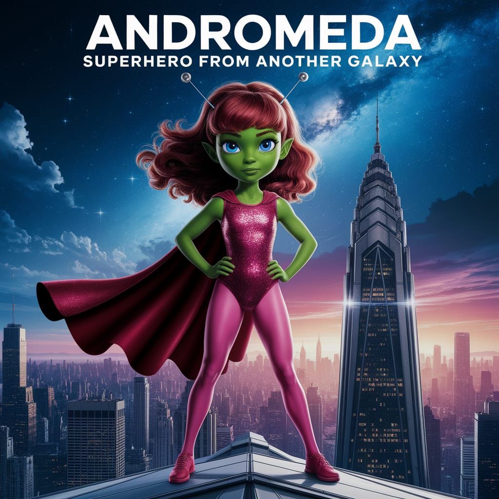 Galactic Superheroine Embodies Cosmic Power