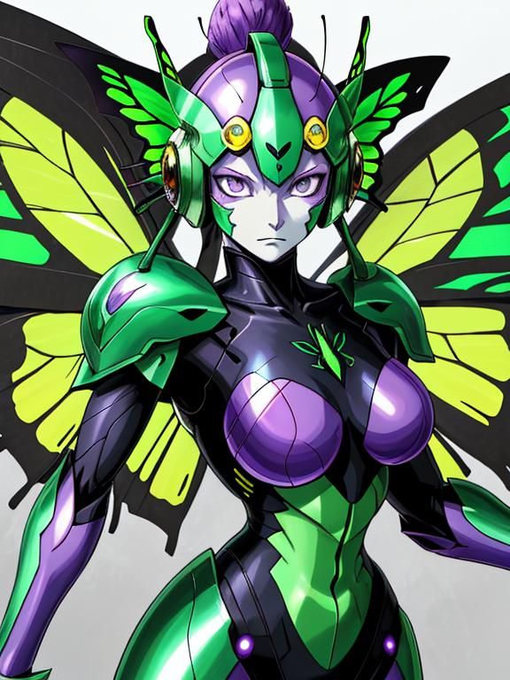 Butterfly Humanoid Digimon Soaring in Ancient China