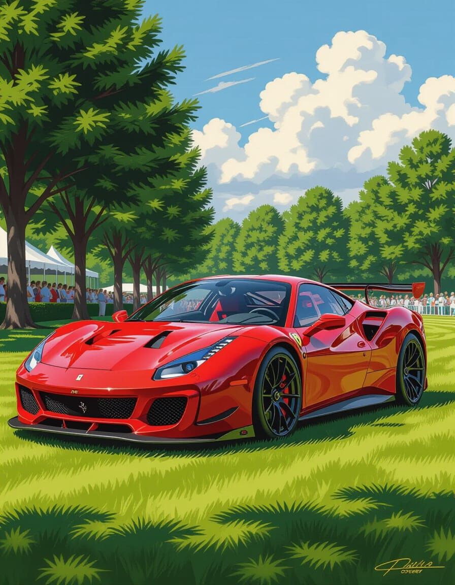 Hyperrealistic Sports Car Blends 1960s Design with Modern Ag...