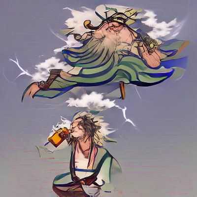 Whimsical God of Wind, Perhaps Intoxicated