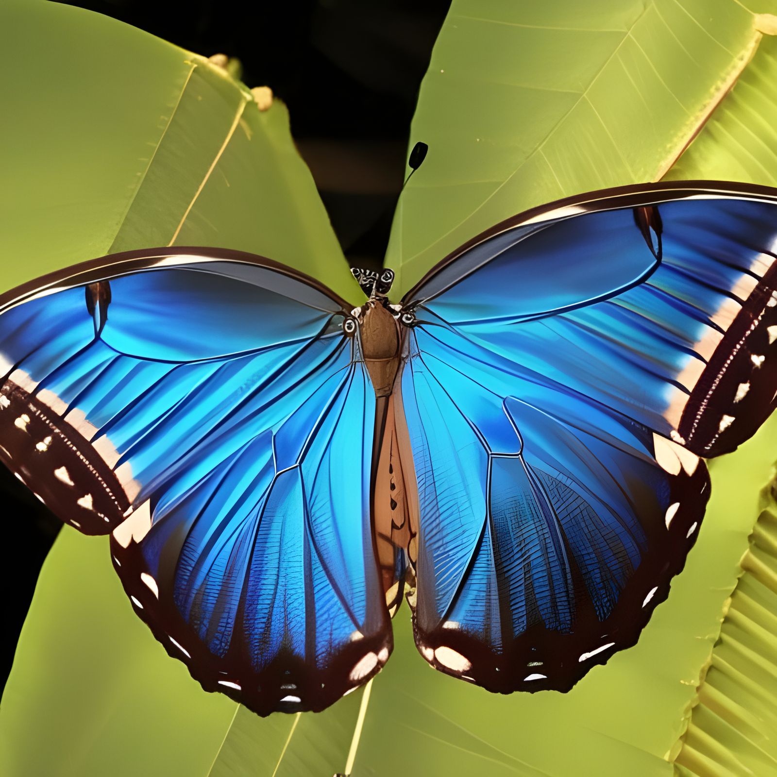 Blue Morpho Butterfly V3, by Lord Elboron