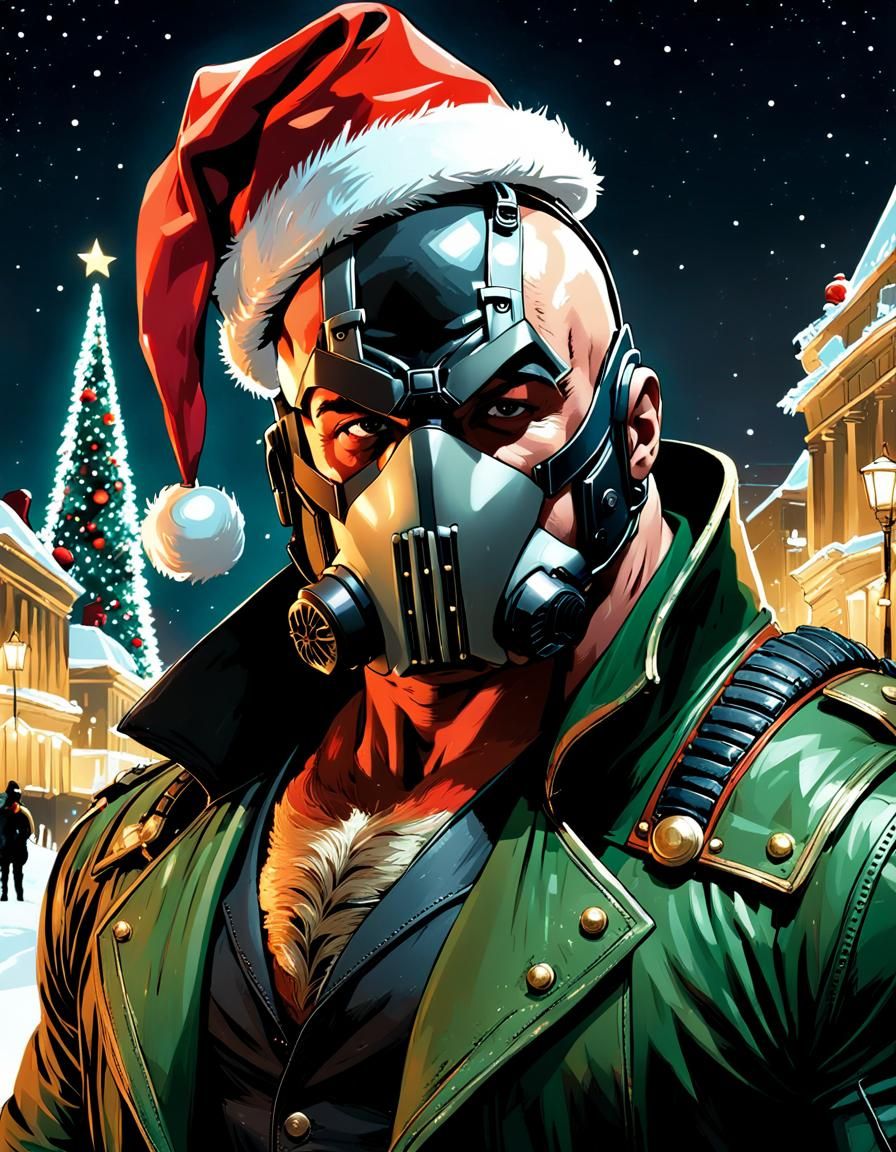 Bane Celebrates Christmas in Underground Comic Style