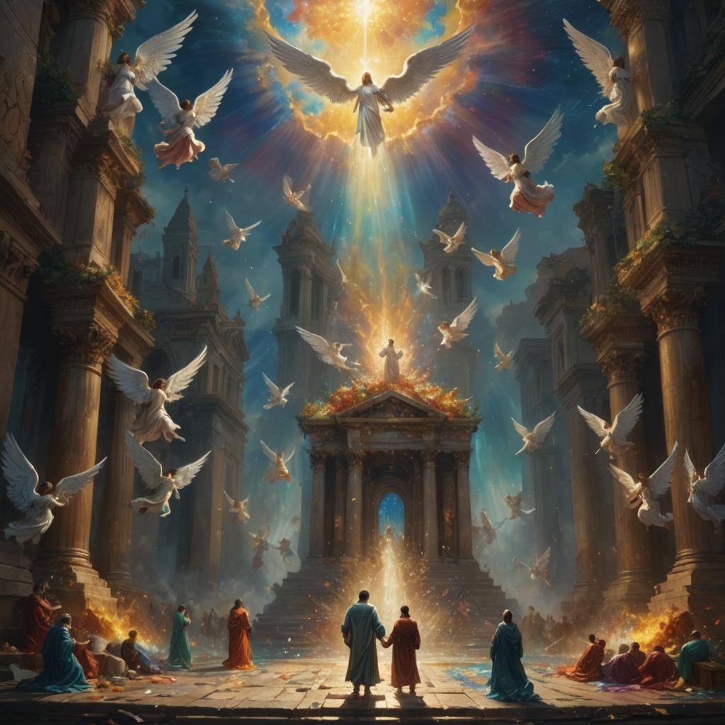 Angelic Miracle Request: Hyperrealistic Concept Art