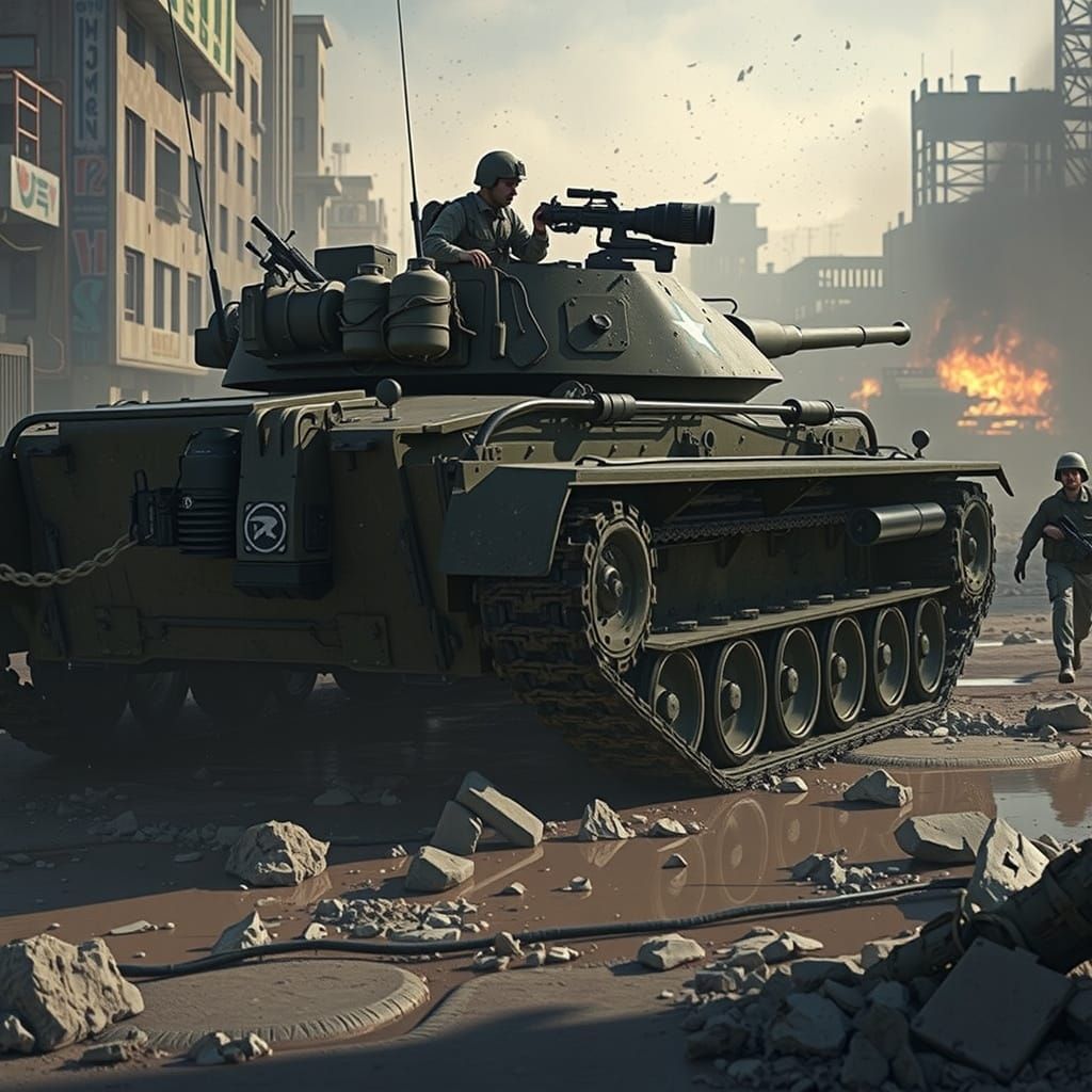 Battle-Scarred M60 Patton Tank in Cinematic 8K