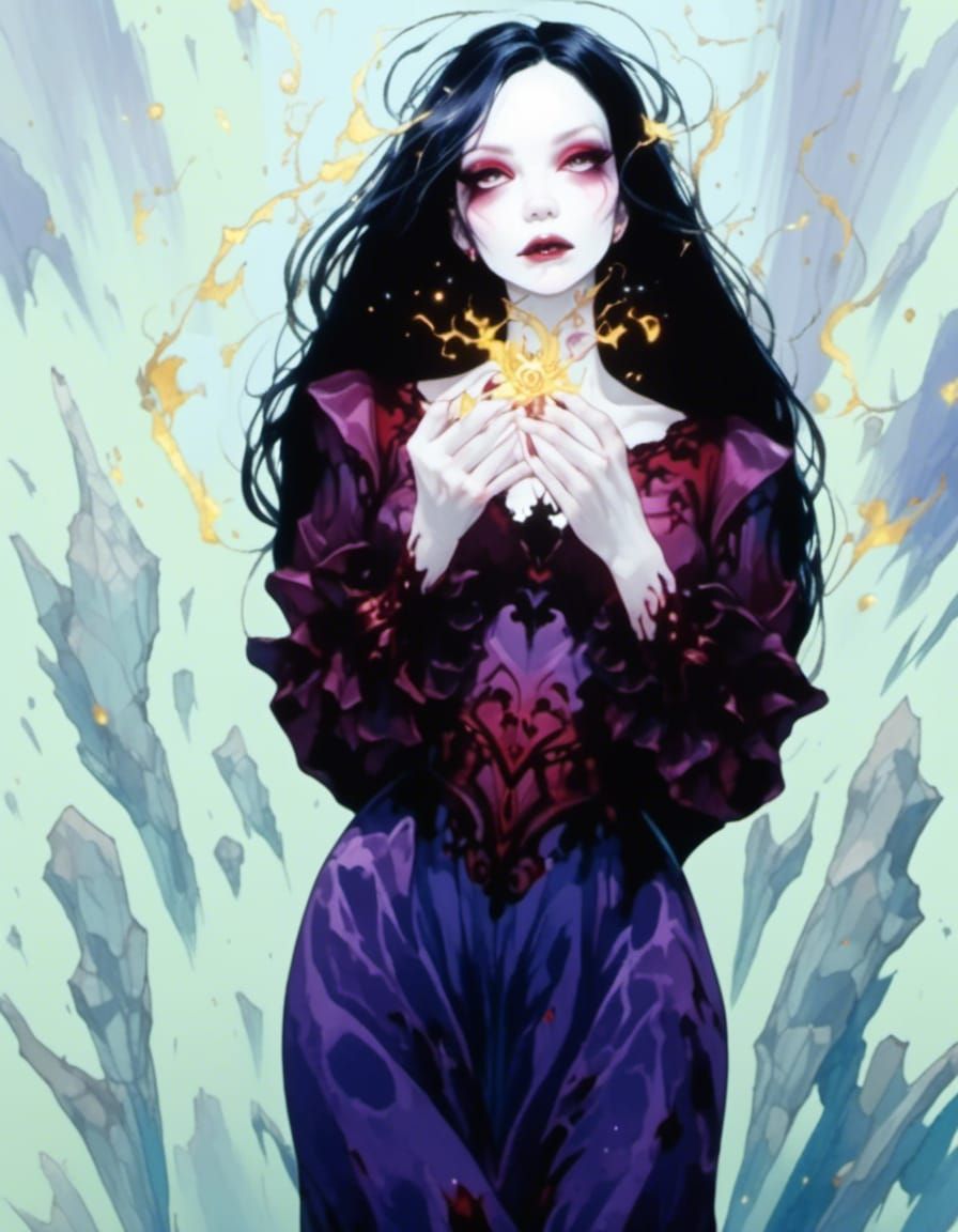 Anime Vampire Guardian of Higher Auras in Baroque Style