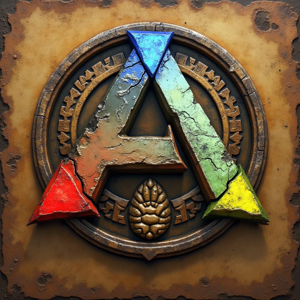 Ark Survival Evolved Logo with Dinosaur Footprint