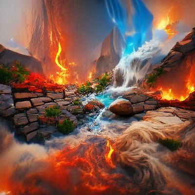 Elemental Symphony: A Detailed Digital Painting
