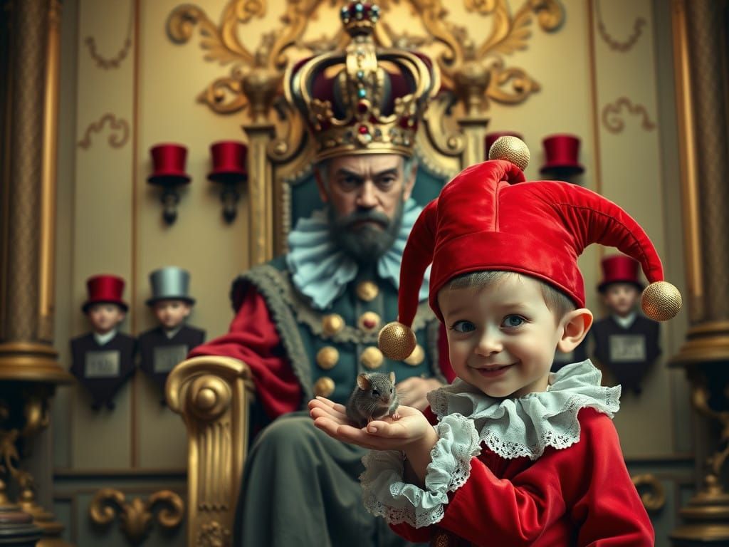 Exam- The little Jester boy and a mouse