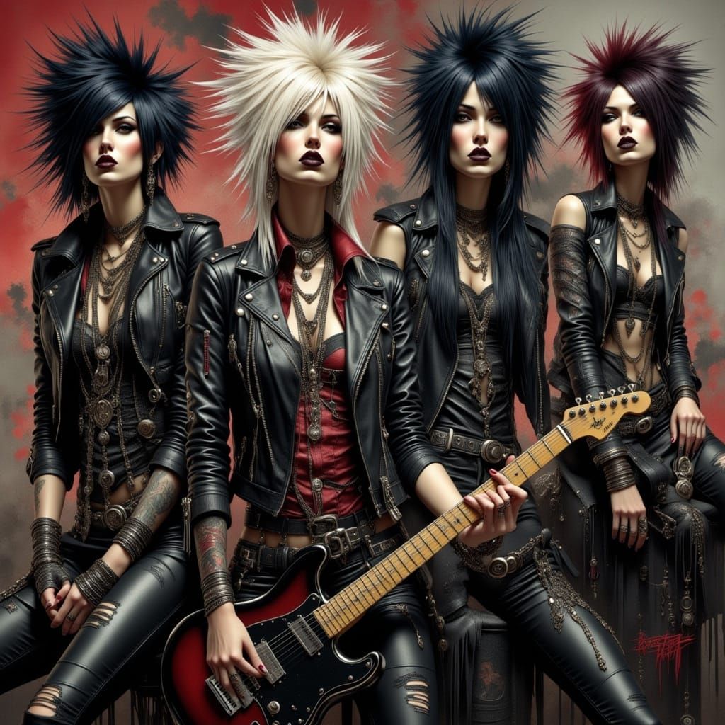 Punk Rockers Performing Live Music