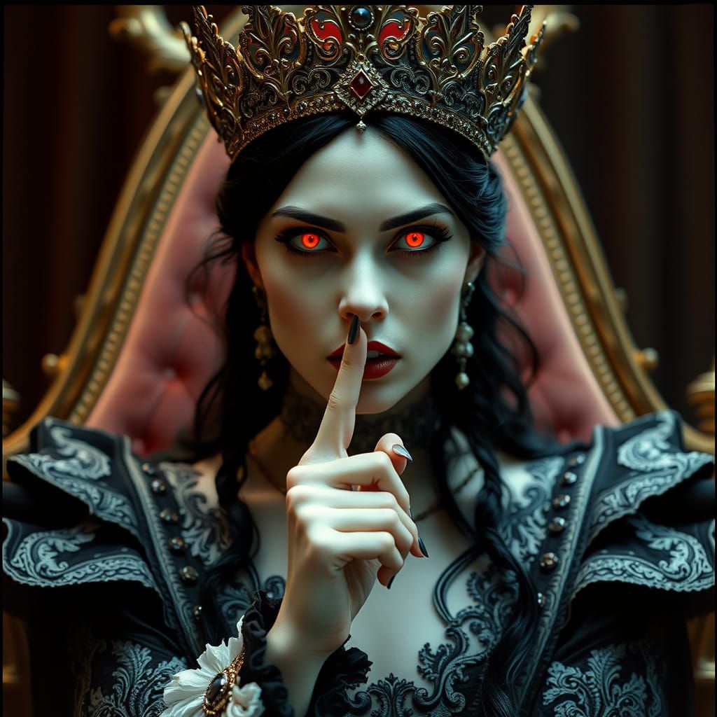 Ethereal Vampire Queen in Gothic Splendor