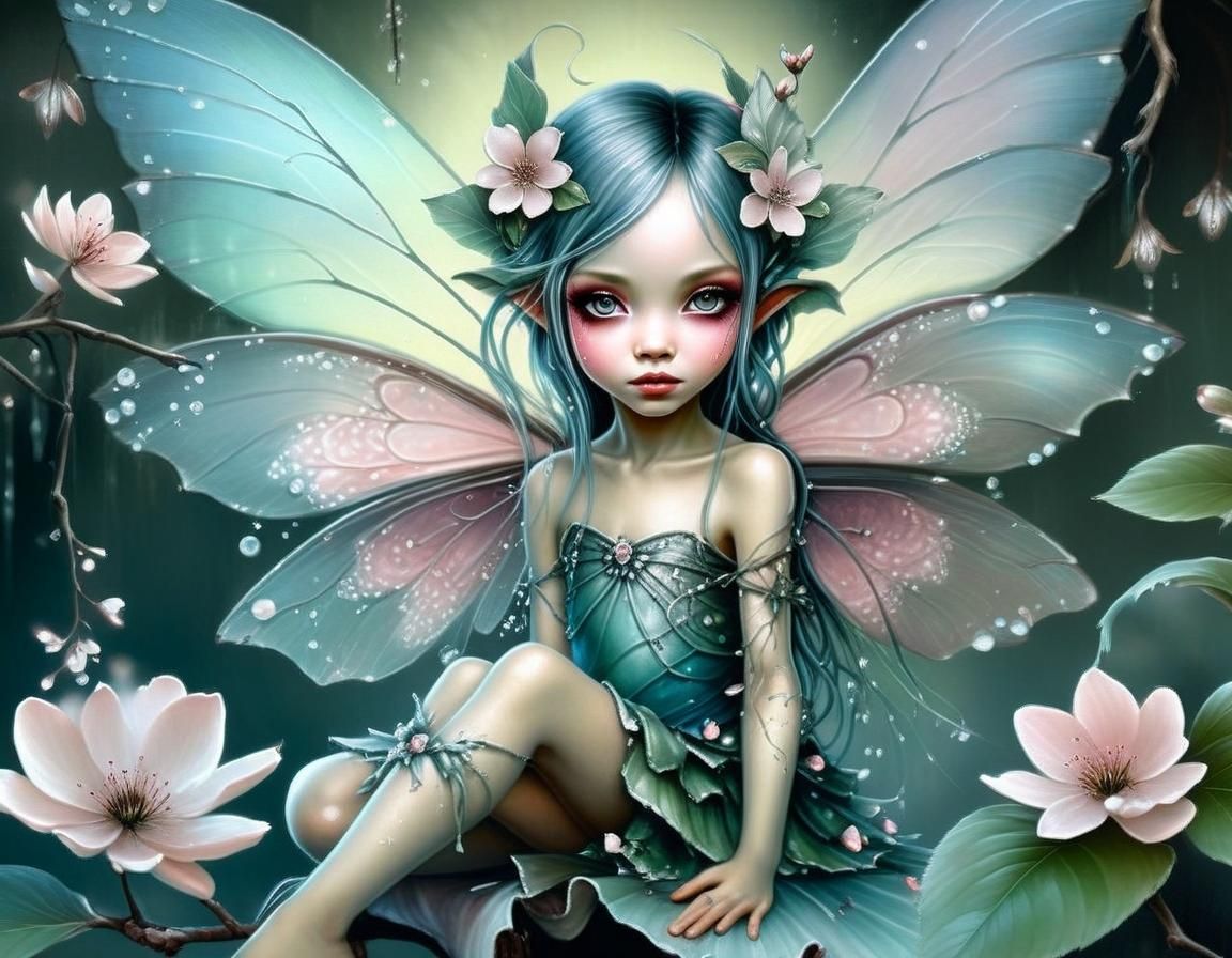 Cherry Blossom Fairy Digital Painting