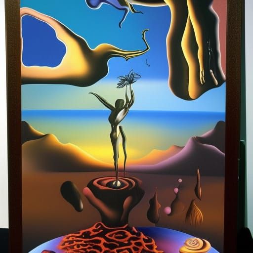 Surreal Melting Landscape Inspired by Salvador Dali