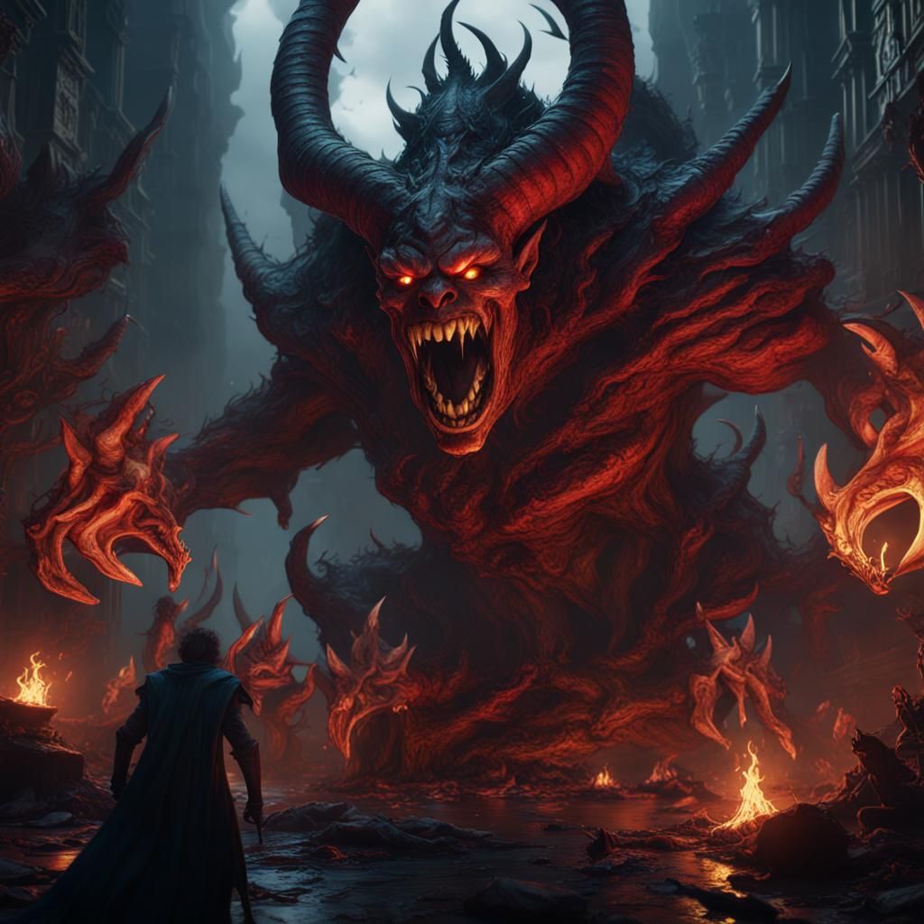Demons Laughing: Detailed Fantasy Concept Art