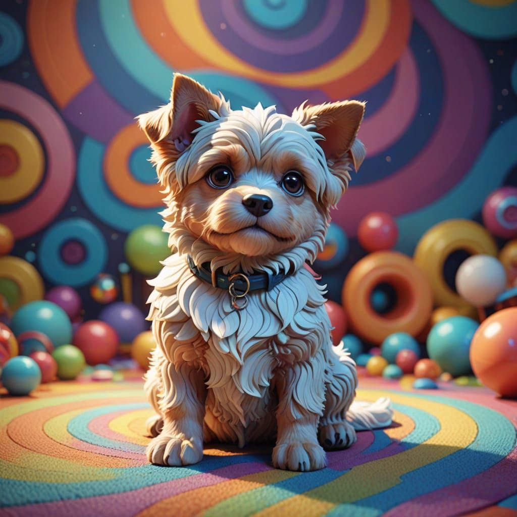 Pixar-Inspired Cute Dog Concept Art