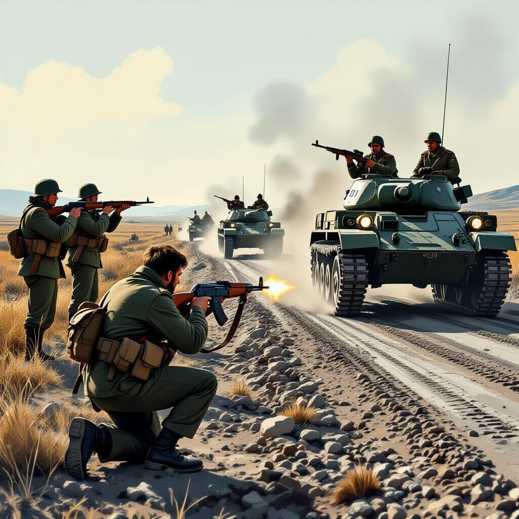 Russian Man Protected by Mongolian Guards at Border