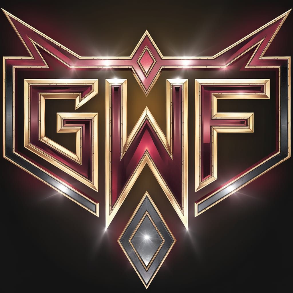 Dystopian Pro Wrestling Logo with Engraved Initials