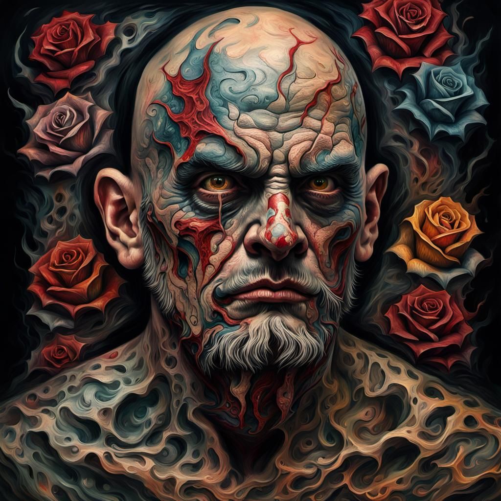 Grotesque Tattoo Artist: A Gothic Impressionist Masterpiece