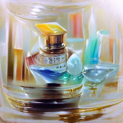 Perfume in Oil Painting Style