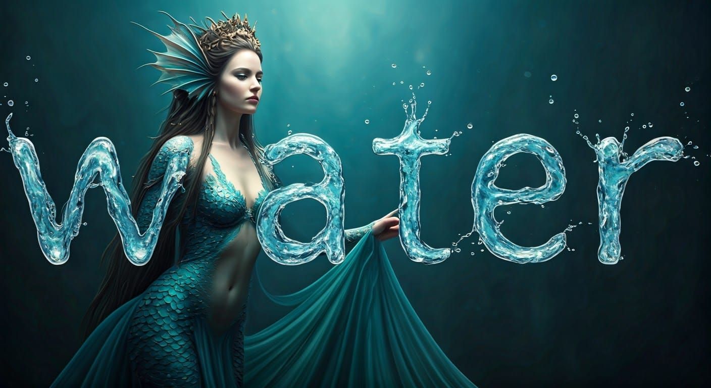 Regal Woman Creates "Water" From Water Droplets