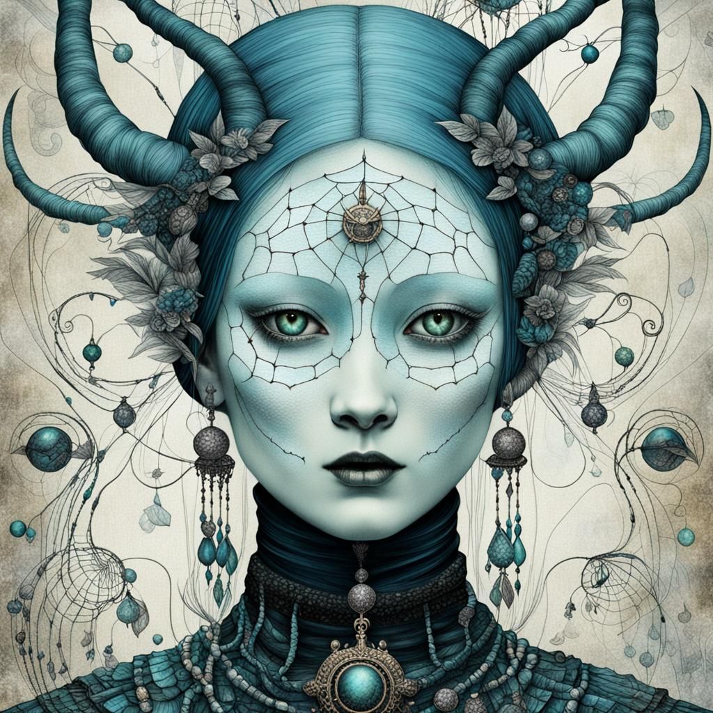 Banshee of Niflheim Close-Up in Dark Fantasy Style