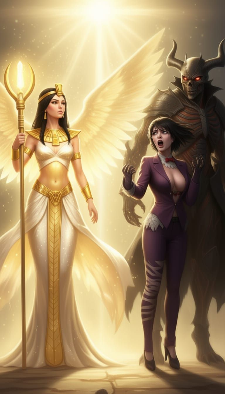 Radiant Pharaohess in Hyperrealistic Style