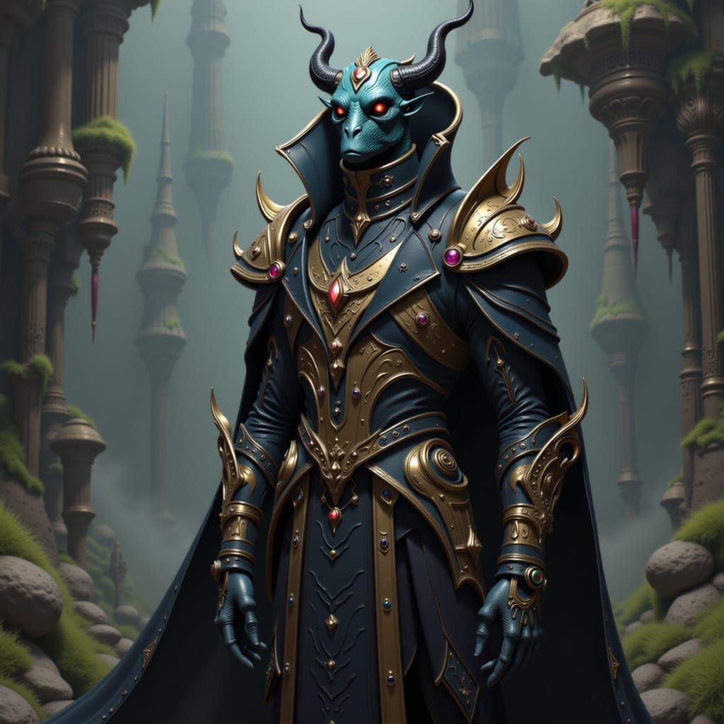 Neimoidian Businessman on Neimoidia in Digital Art Style