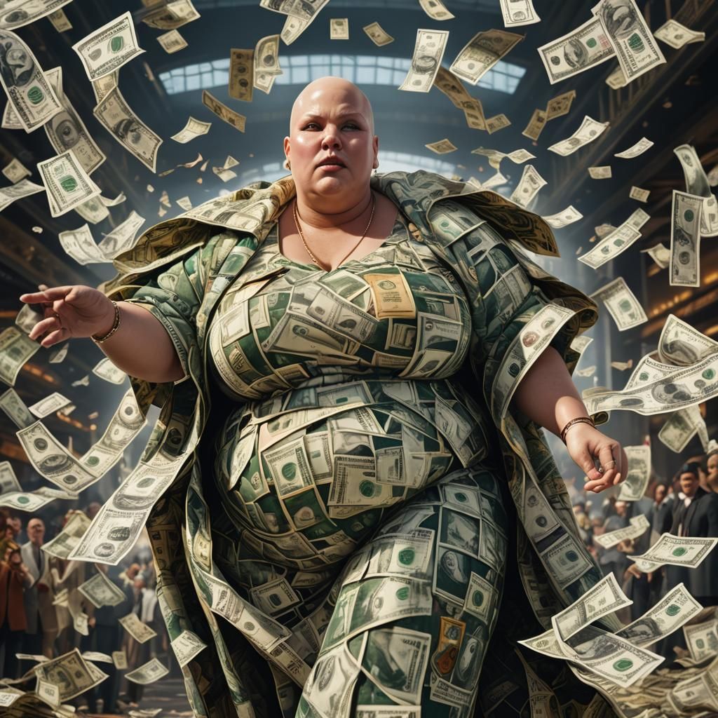 Million Dollar Model on Runway: Fantasy Concept Art