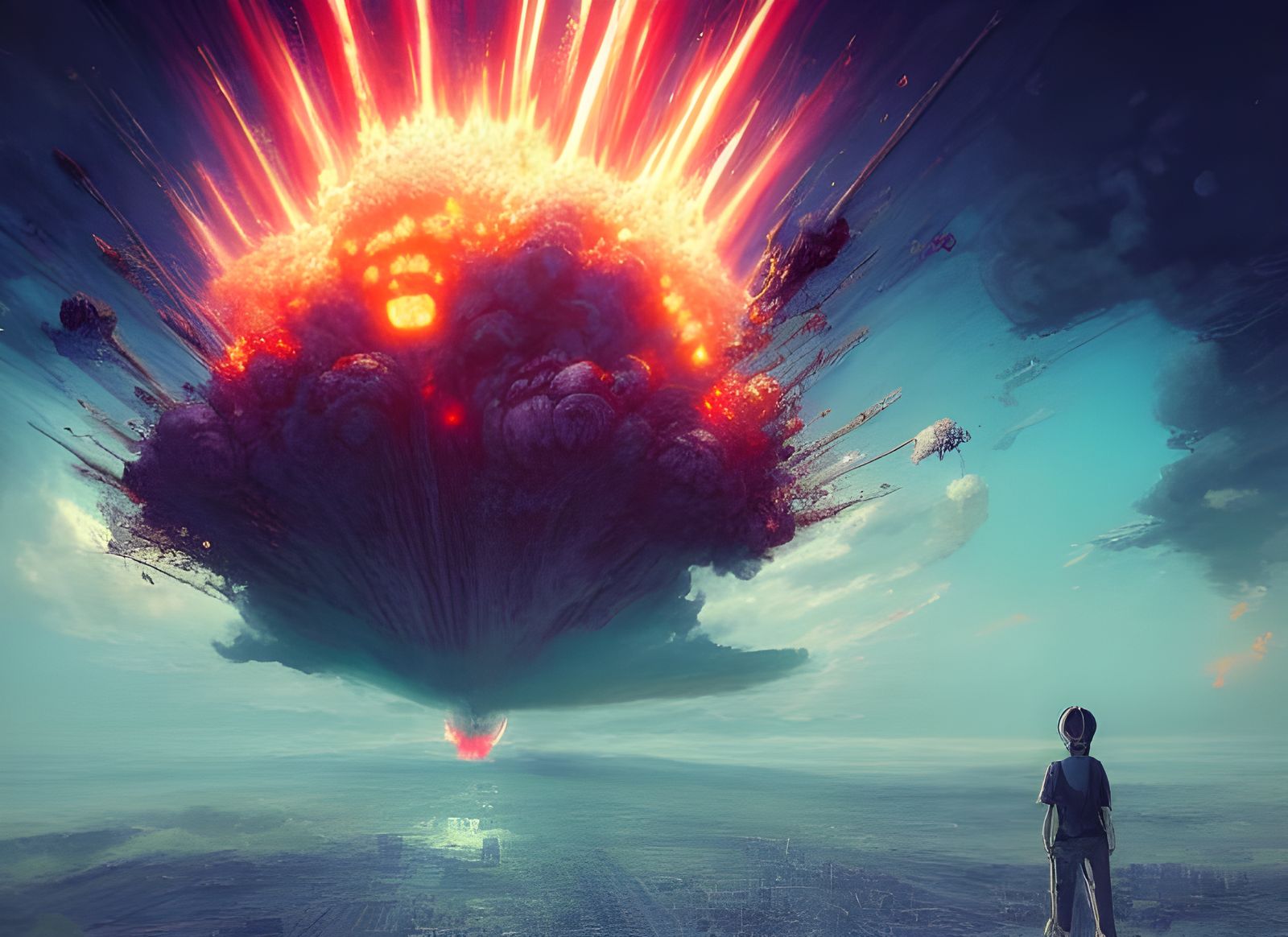 Epic Nuclear Explosion Digital Illustration
