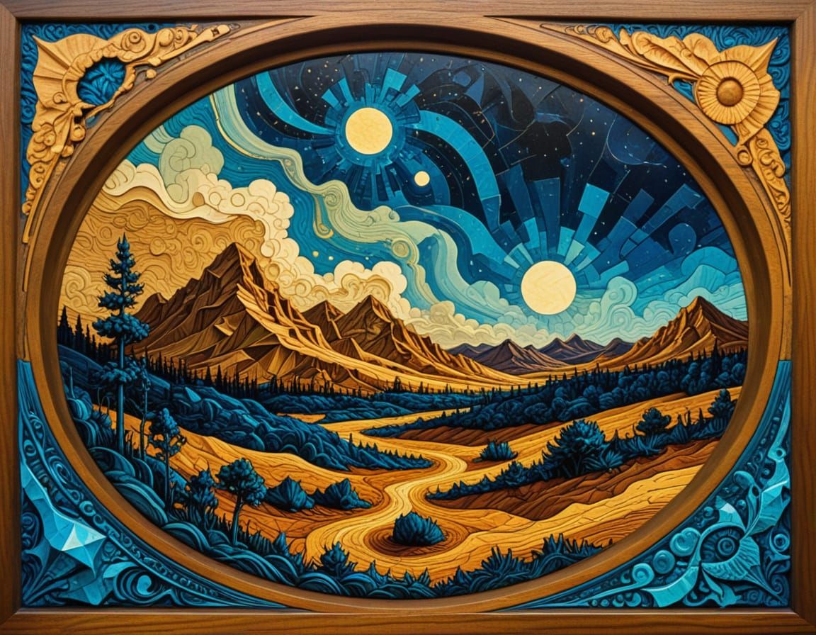 Cosmic Origins in Vibrant Golden Ratio Geometry