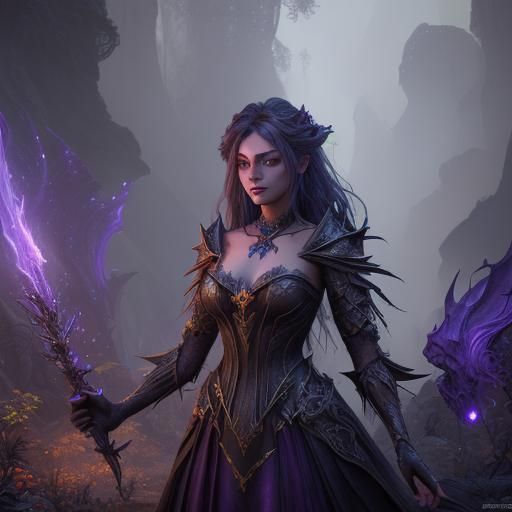 Magical Enchantment Costume in Detailed Digital Painting