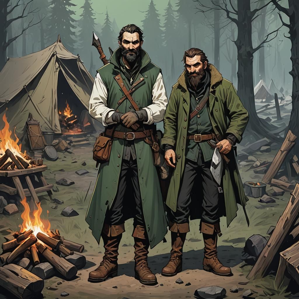 Gothic Robber Chief in DnD Style Illustration