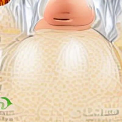 Cartoon Character in White Shirt and Green Pants