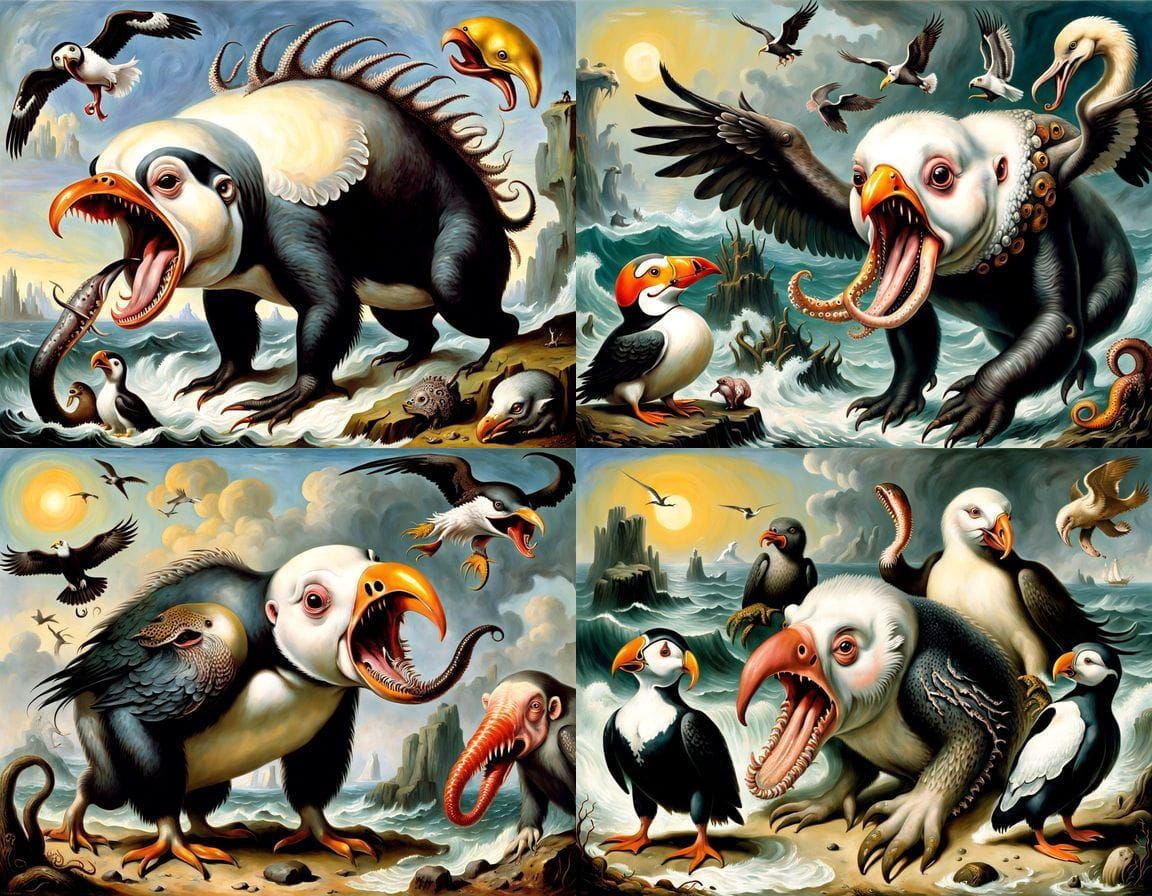 Surreal Menagerie in Romantic Style