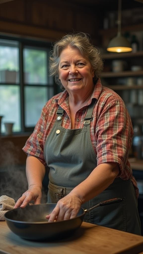 Cook in Diner, Cinematic Lighting and Color Grading