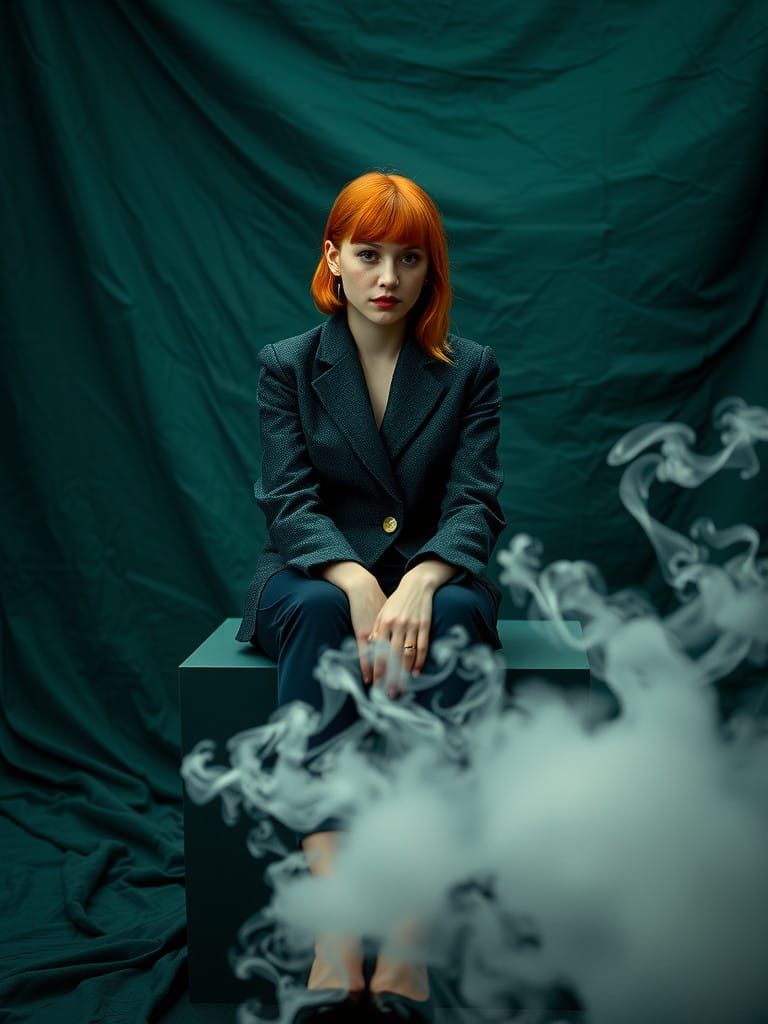 Mystical Redhead in Twilight Haze