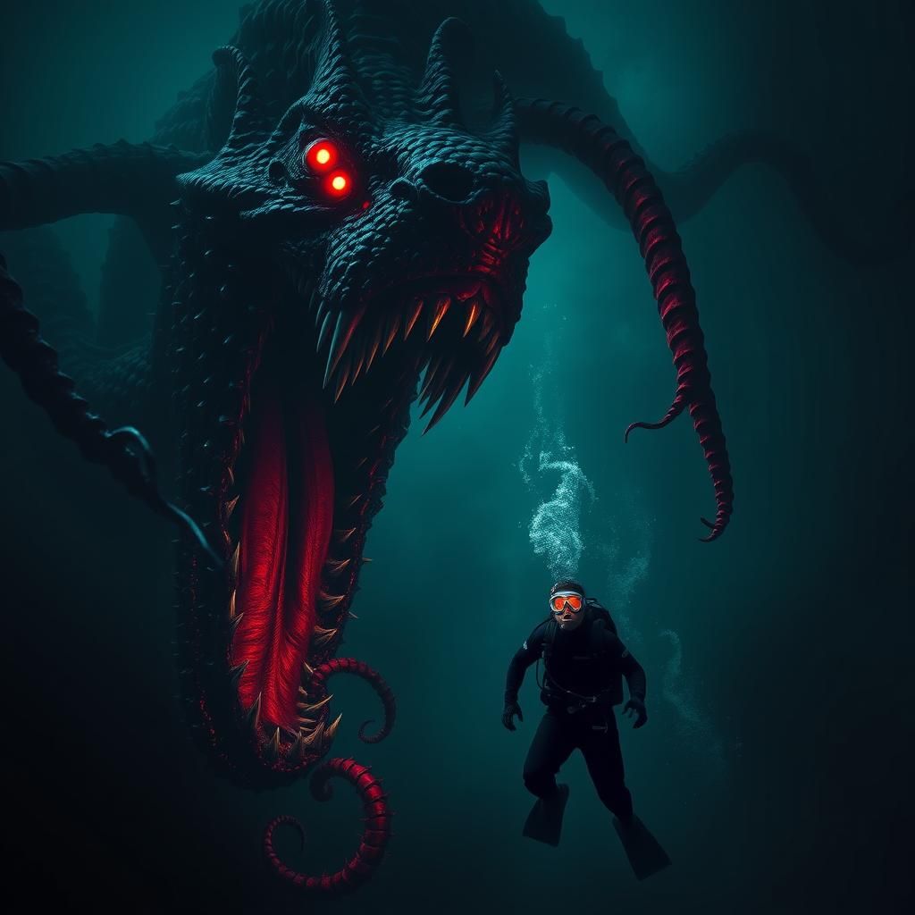 Colossal Reptilian Symbiote Emerges from Ocean Depths