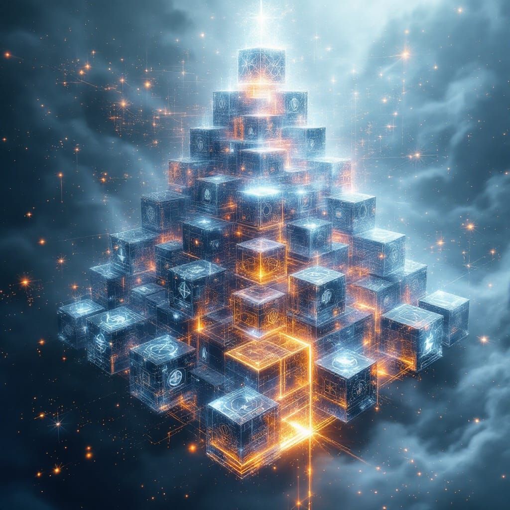 Spiraling Ziggurat of Radiant Ideals Visualized in Stormligh...